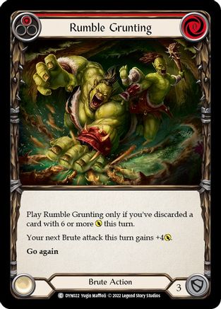 Rumble Grunting (Red) [DYN022] (Dynasty) Flesh And Blood Single Flesh And Blood   