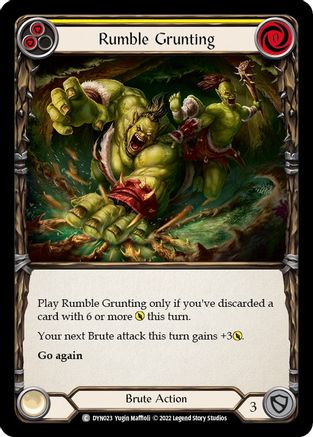 Rumble Grunting (Yellow) [DYN023] (Dynasty) Flesh And Blood Single Flesh And Blood   