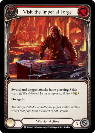 Visit the Imperial Forge (Red) [DYN085] (Dynasty) Flesh And Blood Single Flesh And Blood   