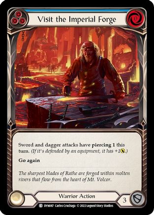 Visit the Imperial Forge (Blue) [DYN087] (Dynasty)  Rainbow Foil Flesh And Blood Single Flesh And Blood   