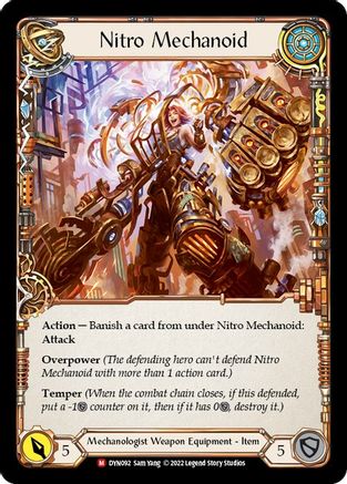 Construct Nitro Mechanoid // Nitro Mechanoid [DYN092] (Dynasty)  Rainbow Foil Flesh And Blood Single Flesh And Blood   