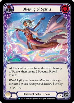 Blessing of Spirits (Red) [DYN218] (Dynasty)  Rainbow Foil Flesh And Blood Single Flesh And Blood   
