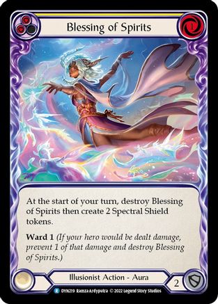 Blessing of Spirits (Yellow) [DYN219] (Dynasty)  Rainbow Foil Flesh And Blood Single Flesh And Blood   