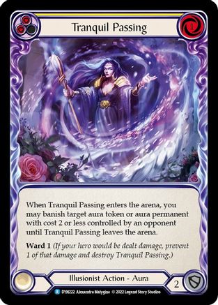 Tranquil Passing (Yellow) [DYN222] (Dynasty)  Rainbow Foil Flesh And Blood Single Flesh And Blood   