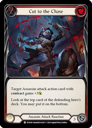 Cut to the Chase (Red) [DYN148] (Dynasty)  Rainbow Foil Flesh And Blood Single Flesh And Blood   