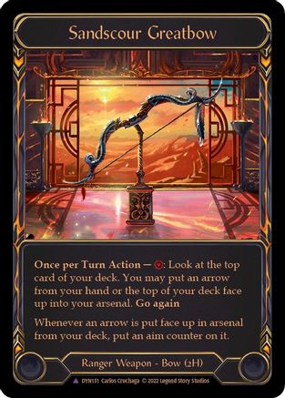 Sandscour Greatbow (Marvel) [DYN151] (Dynasty)  Cold Foil Flesh And Blood Single Flesh And Blood   