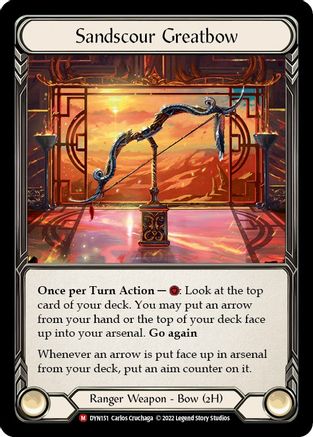 Sandscour Greatbow [DYN151] (Dynasty)  Rainbow Foil Flesh And Blood Single Flesh And Blood   