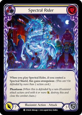 Spectral Rider (Yellow) [DYN228] (Dynasty)  Rainbow Foil Flesh And Blood Single Flesh And Blood   
