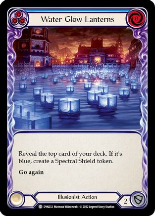 Water Glow Lanterns (Blue) [DYN232] (Dynasty)  Rainbow Foil Flesh And Blood Single Flesh And Blood   