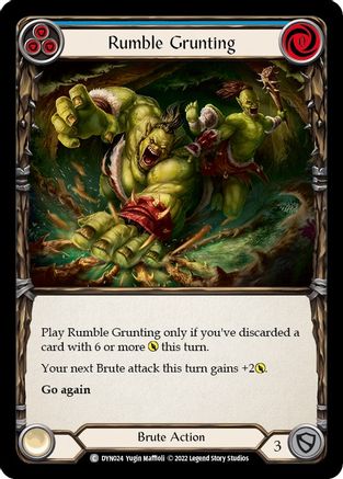 Rumble Grunting (Blue) [DYN024] (Dynasty) Flesh And Blood Single Flesh And Blood   