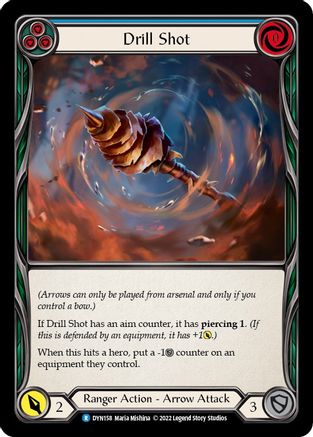 Drill Shot (Blue) [DYN158] (Dynasty)  Rainbow Foil Flesh And Blood Single Flesh And Blood   