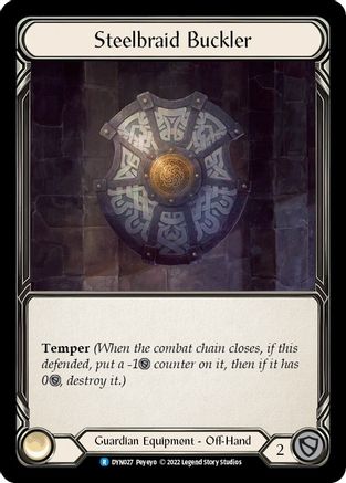 Steelbraid Buckler [DYN027] (Dynasty)  Cold Foil Flesh And Blood Single Flesh And Blood   
