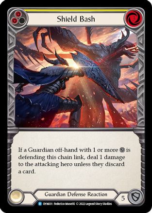 Shield Bash (Yellow) [DYN031] (Dynasty) Flesh And Blood Single Flesh And Blood   