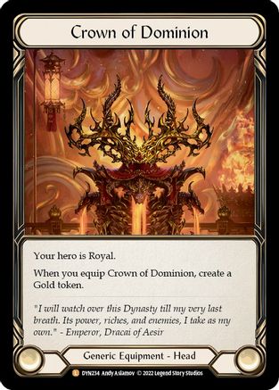 Crown of Dominion [DYN234] (Dynasty)  Rainbow Foil Flesh And Blood Single Flesh And Blood   