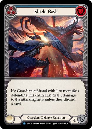 Shield Bash (Blue) [DYN032] (Dynasty)  Rainbow Foil Flesh And Blood Single Flesh And Blood   