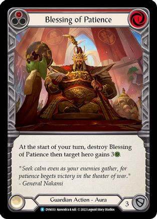 Blessing of Patience (Red) [DYN033] (Dynasty) Flesh And Blood Single Flesh And Blood   