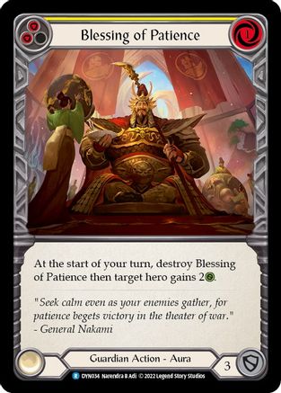 Blessing of Patience (Yellow) [DYN034] (Dynasty) Flesh And Blood Single Flesh And Blood   