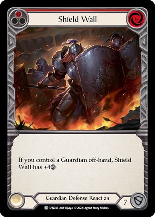 Shield Wall (Red) [DYN036] (Dynasty) Flesh And Blood Single Flesh And Blood   