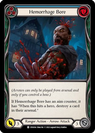 Hemorrhage Bore (Blue) [DYN164] (Dynasty)  Rainbow Foil Flesh And Blood Single Flesh And Blood   