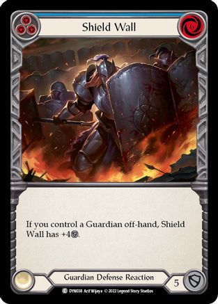 Shield Wall (Blue) [DYN038] (Dynasty) Flesh And Blood Single Flesh And Blood   