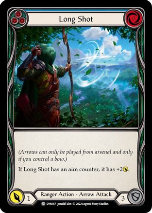 Long Shot (Blue) [DYN167] (Dynasty)  Rainbow Foil Flesh And Blood Single Flesh And Blood   