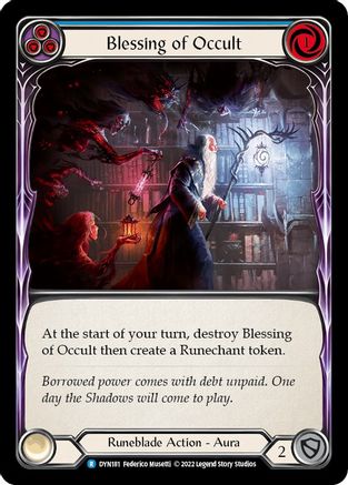 Blessing of Occult (Blue) [DYN181] (Dynasty)  Rainbow Foil Flesh And Blood Single Flesh And Blood   