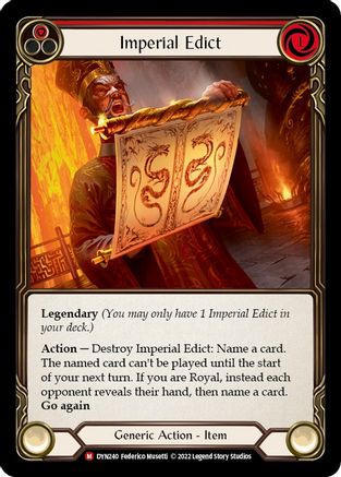 Imperial Edict [DYN240] (Dynasty)  Rainbow Foil Flesh And Blood Single Flesh And Blood   
