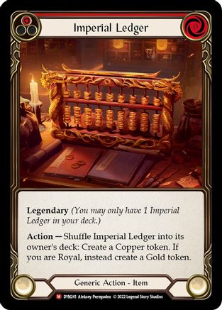 Imperial Ledger [DYN241] (Dynasty)  Cold Foil Flesh And Blood Single Flesh And Blood   