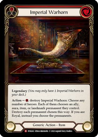Imperial Warhorn [DYN242] (Dynasty)  Rainbow Foil Flesh And Blood Single Flesh And Blood   