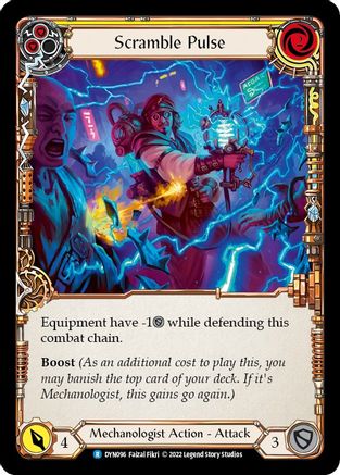 Scramble Pulse (Yellow) [DYN096] (Dynasty)  Rainbow Foil Flesh And Blood Single Flesh And Blood   