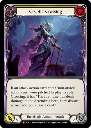 Cryptic Crossing [DYN173] (Dynasty)  Rainbow Foil Flesh And Blood Single Flesh And Blood   