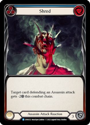 Shred (Blue) [DYN132] (Dynasty)  Rainbow Foil Flesh And Blood Single Flesh And Blood   