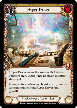 Hyper Driver (Yellow) [DYN111] (Dynasty)  Rainbow Foil Flesh And Blood Single Flesh And Blood   