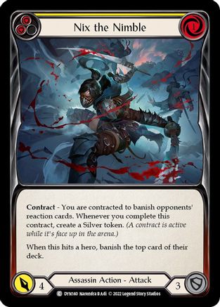 Nix the Nimble (Yellow) [DYN140] (Dynasty)  Rainbow Foil Flesh And Blood Single Flesh And Blood   