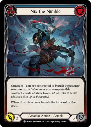 Nix the Nimble (Blue) [DYN141] (Dynasty)  Rainbow Foil Flesh And Blood Single Flesh And Blood   