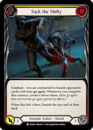 Sack the Shifty (Yellow) [DYN143] (Dynasty) Flesh And Blood Single Flesh And Blood   