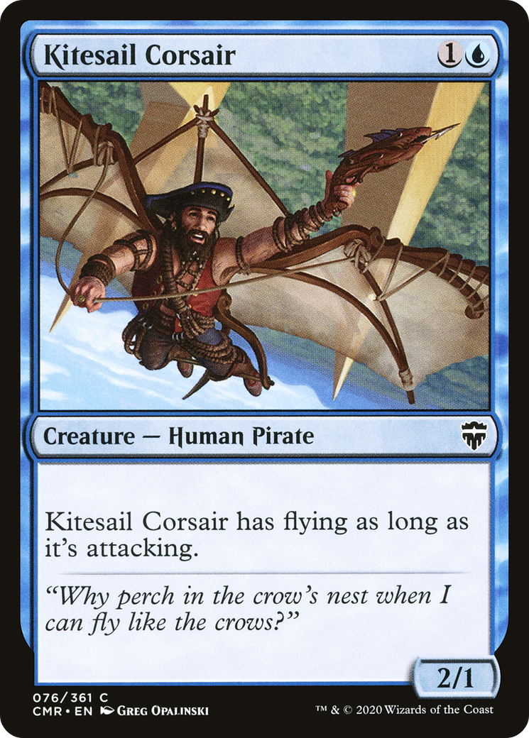 Kitesail Corsair (CMR-076) [Commander Legends] Foil MTG Single Wizards of the Coast