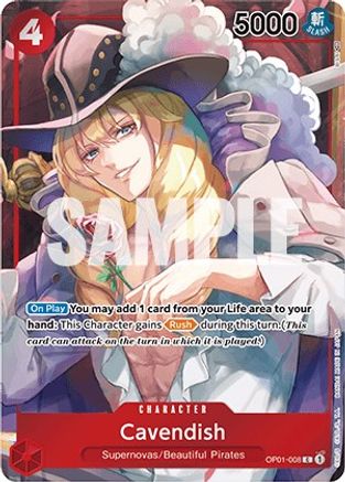 Cavendish (Box Topper) (OP01-008) [Romance Dawn] Foil One Piece Single Bandai