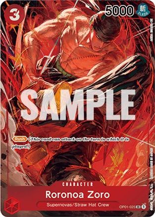 Roronoa Zoro (025) (Parallel) (OP01-025) [Romance Dawn] Foil One Piece Single Bandai