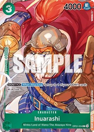 Inuarashi (Box Topper) (OP01-034) [Romance Dawn] Foil One Piece Single Bandai