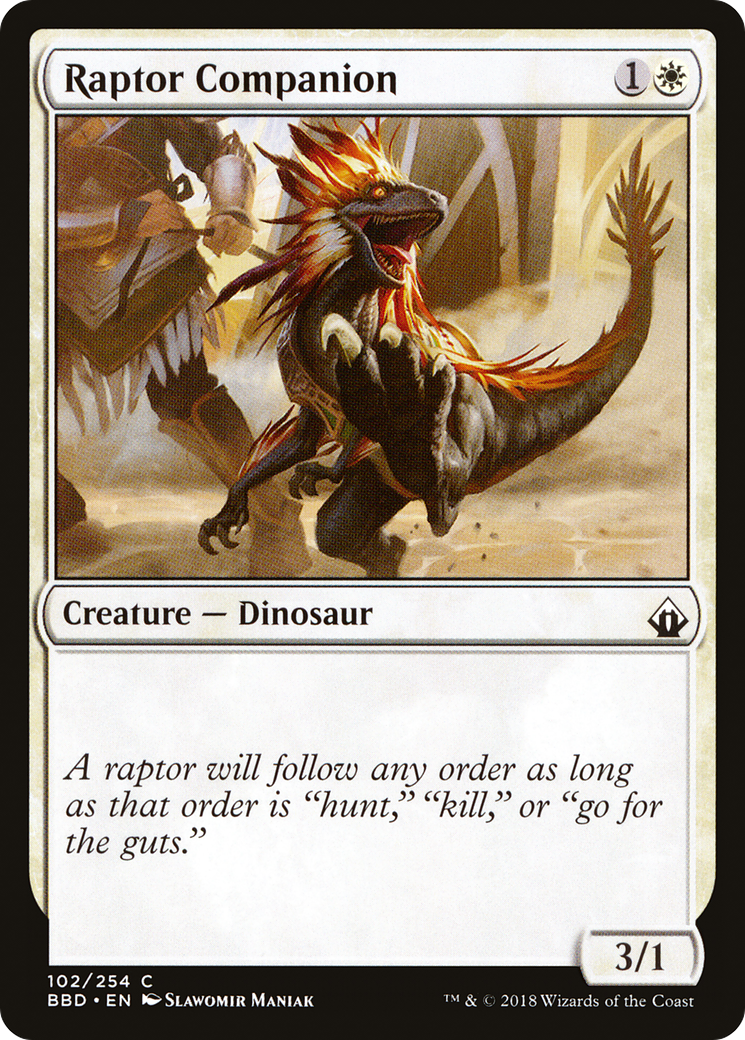 Raptor Companion (BBD-102) [Battlebond] Foil MTG Single Wizards of the Coast