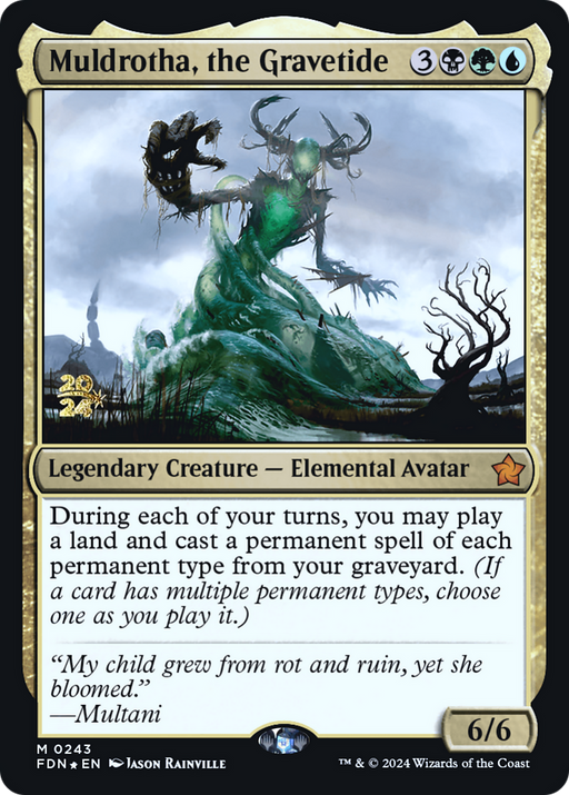 Muldrotha, the Gravetide (PRE-243) [Foundations Promos] Foil MTG Single Wizards of the Coast