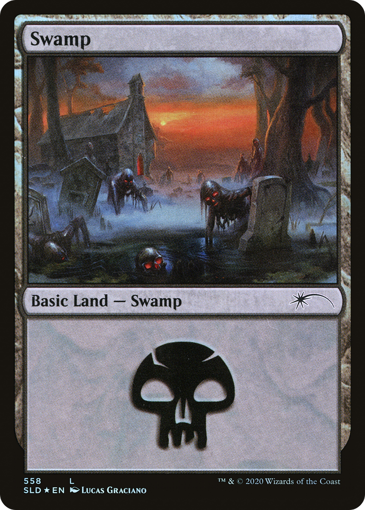 Swamp (SLD-558) [Secret Lair] Drop Foil MTG Single Wizards of the Coast