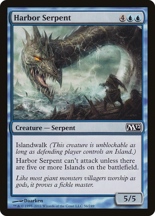 Harbor Serpent (M12-056) [Magic 2012] Foil MTG Single Wizards of the Coast