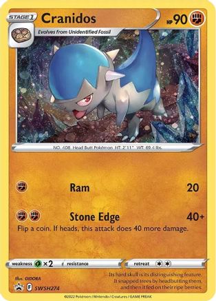 Cranidos - SWSH274 (SWSH274/307) Holofoil [Promos: SWSH Promo Cards] Pokemon Single Pokémon