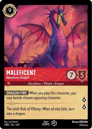 Maleficent - Monstrous Dragon (5) [D23 Promos] Holofoil Lorcana Single Disney