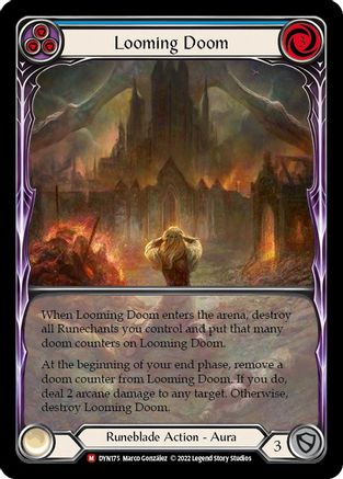 Looming Doom (Extended Art) [DYN175] (Dynasty)  Rainbow Foil Flesh And Blood Single Flesh And Blood   