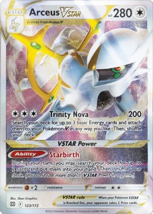 Arceus VSTAR - 123/172 (Metal Card) Holofoil [Misc: Cards & Products] Pokemon Single Pokémon