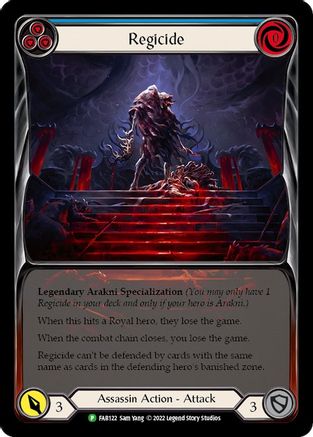 Regicide [FAB122] (Promo)  Rainbow Foil Flesh And Blood Single Flesh And Blood   