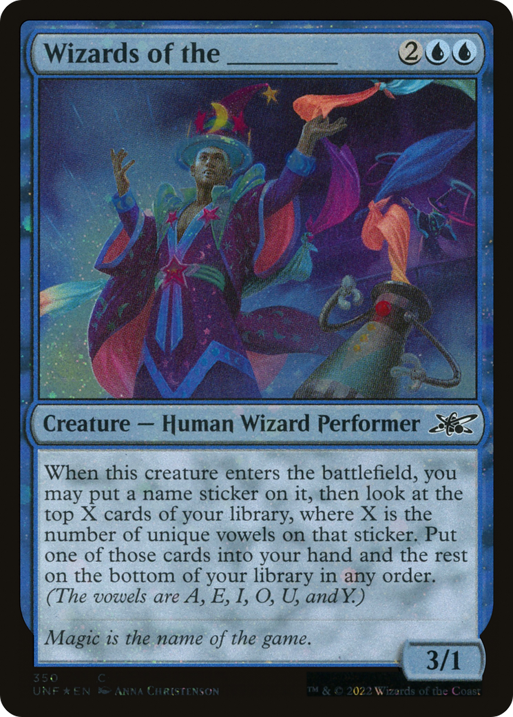 Wizards of the _______ (Galaxy Foil) (UNF-350) [Unfinity] Foil MTG Single Wizards of the Coast